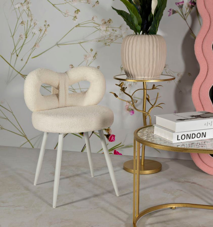 Mini witte teddy stoel cm ø 40x67