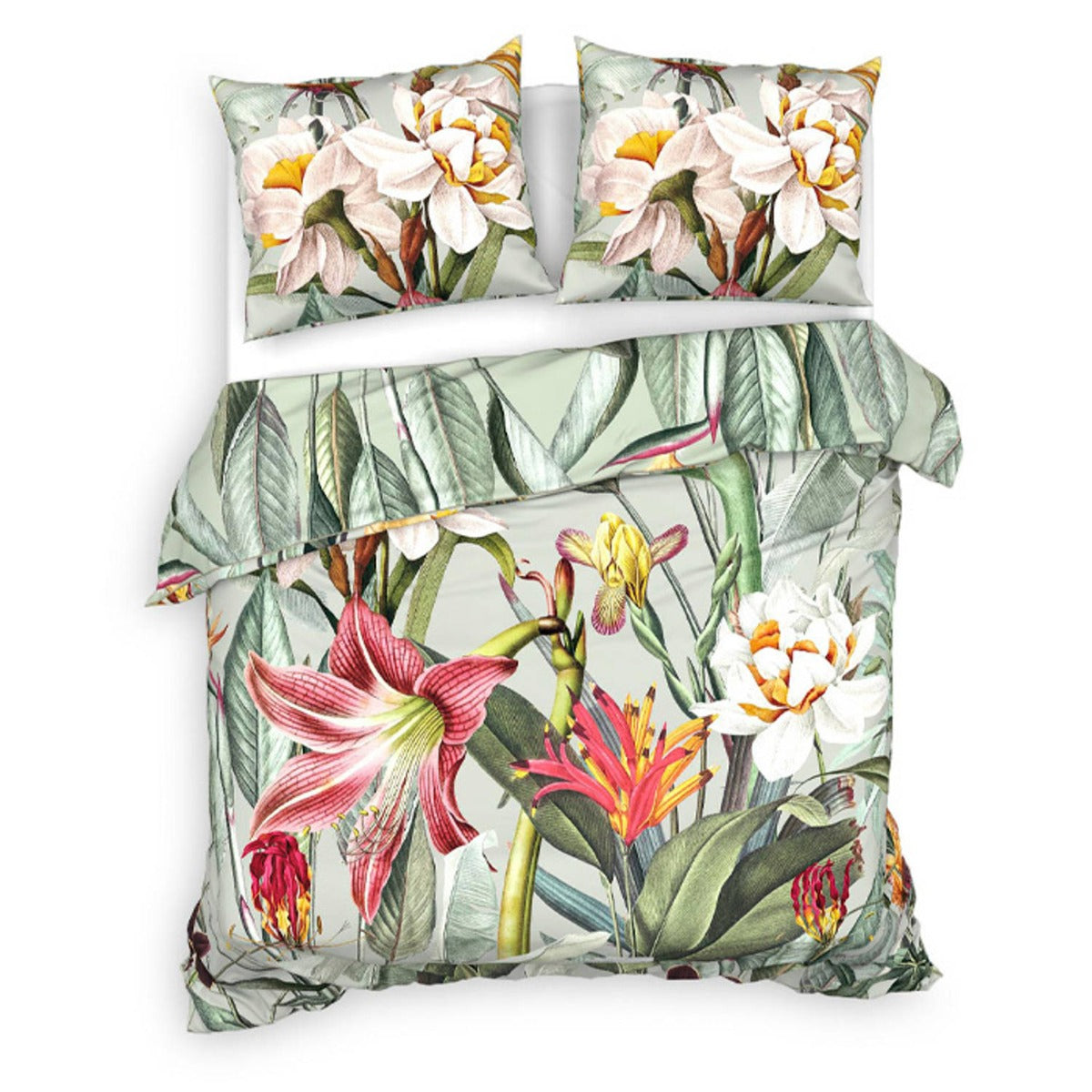 Heckett Lane Dekbedovertrek Bamboe Katoen Satijn Stella - grey