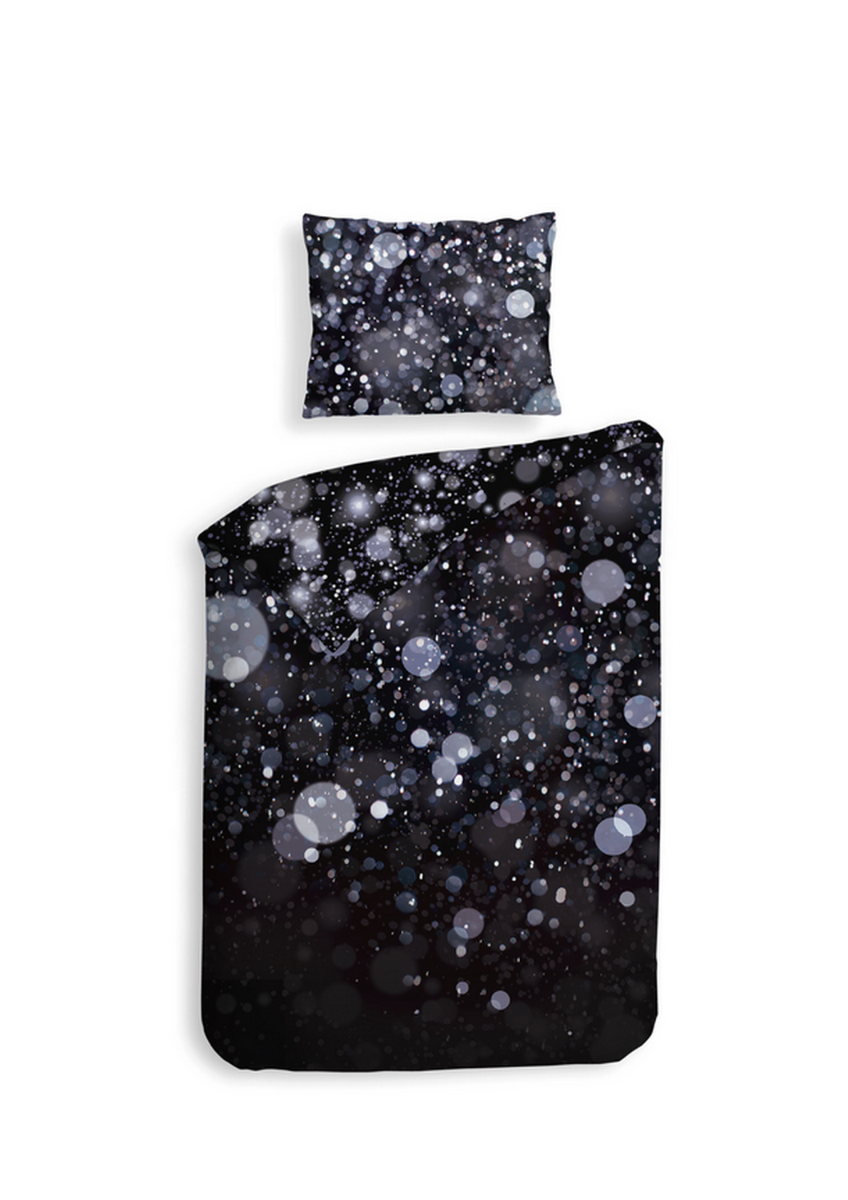 Heckett Lane Dekbedovertrek Katoen Satijn Gabin - black