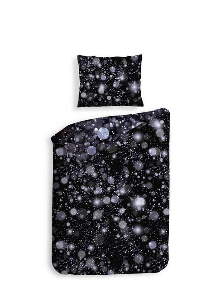 Heckett Lane Dekbedovertrek Katoen Satijn Gabin - black