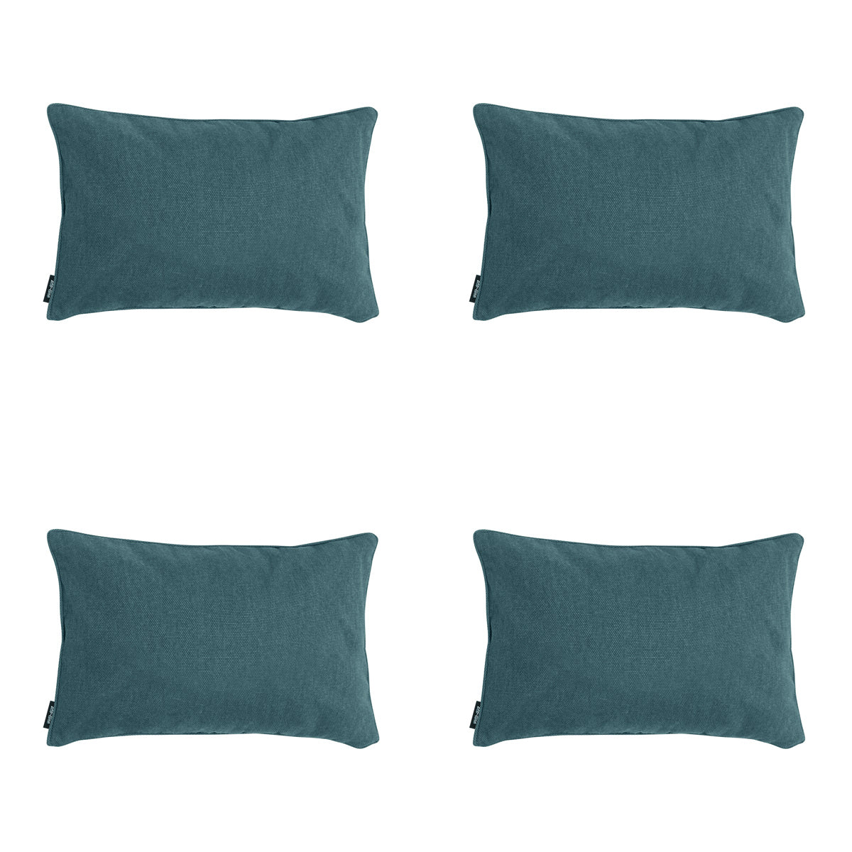 Madison -  Sierkussen Sea blue canvas eco+ - Ca. 30x50 cm - Set van 4