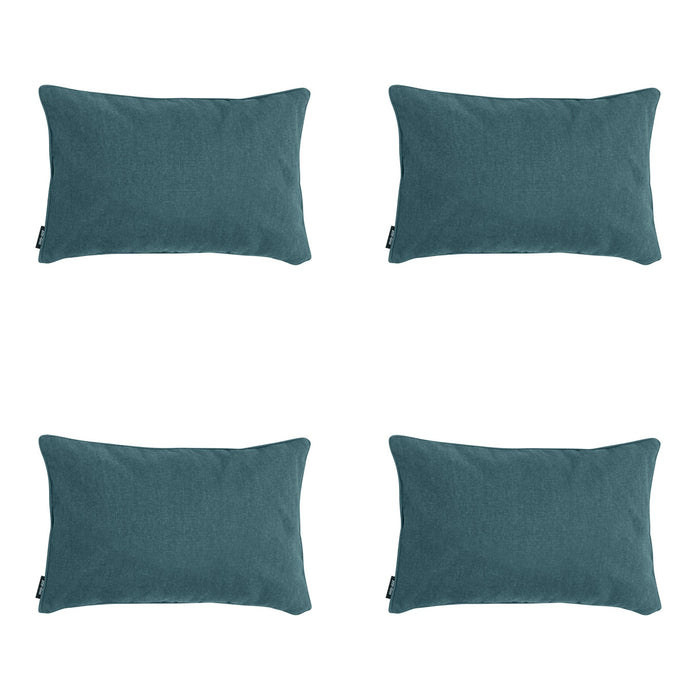 Madison -  Sierkussen Sea blue canvas eco+ - Ca. 30x50 cm - Set van 4