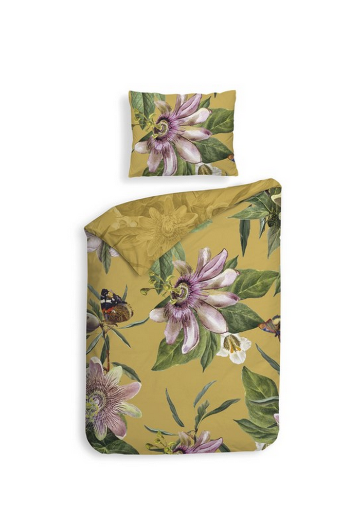 Heckett Lane Dekbedovertrek Katoen Satijn Sara - yellow