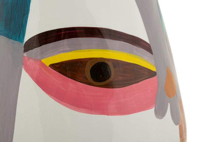 Veelkleurige keramische vaas cm ø 19x24,5