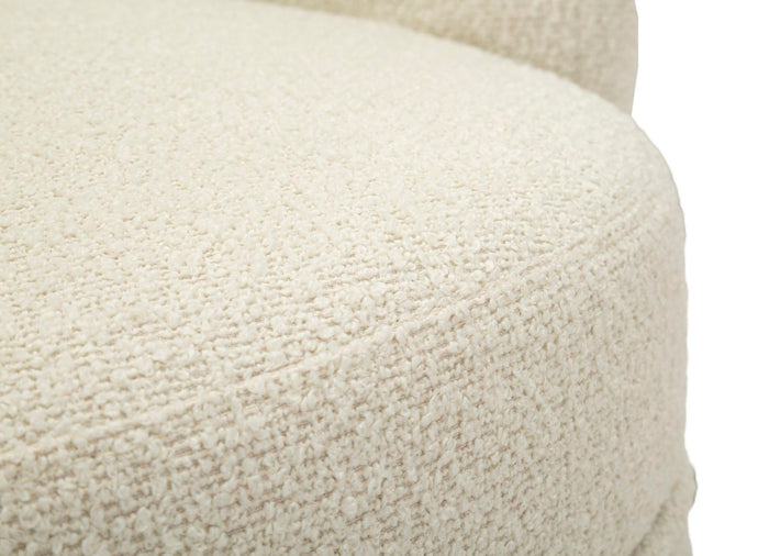 Draaistoel in crème stof cm 70x72x75