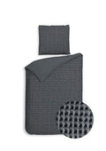 Heckett Lane Dekbedovertrek Katoen Vafala - steel grey