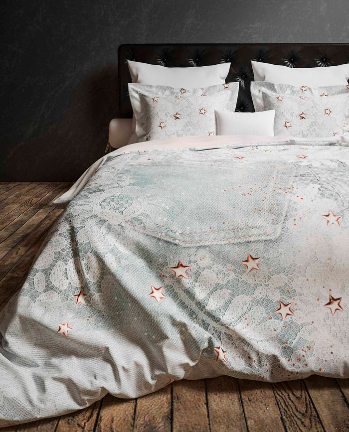 Heckett Lane Dekbedovertrek Katoen Darian dreamy light blue