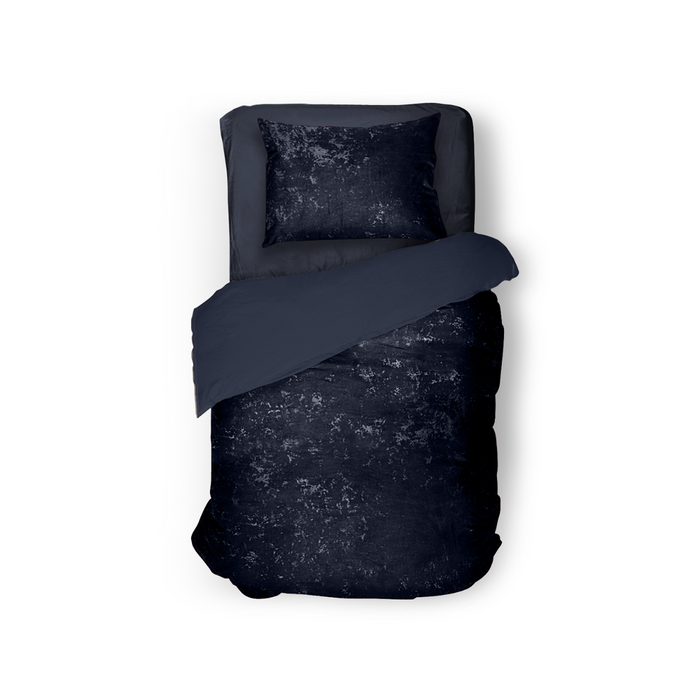 Eleganzzz Dekbedovertrek Crushed Velvet - royale blue