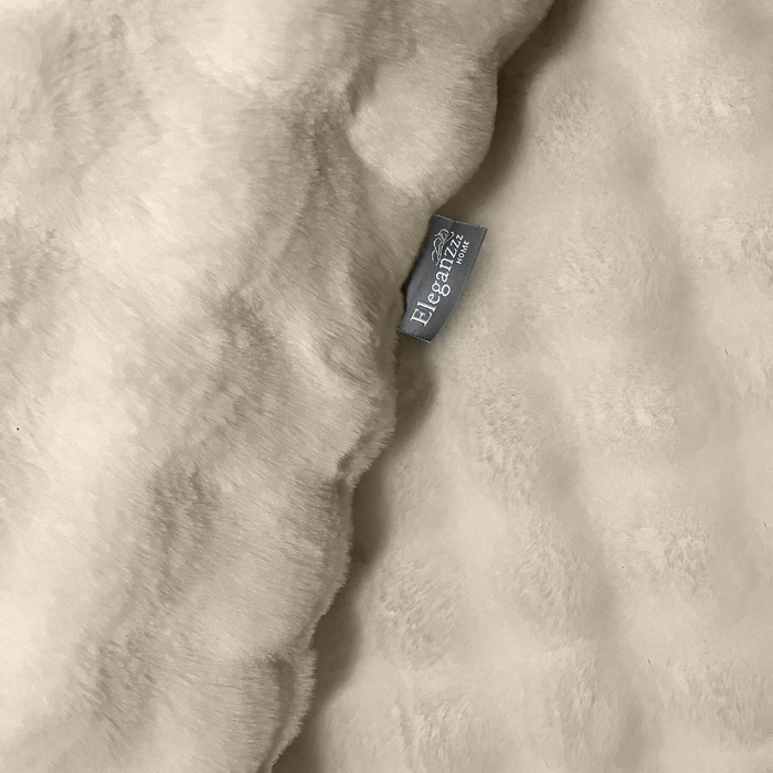Eleganzzz Dekbedovertrek Bubble Pom Pom Rabbit Fur - sand