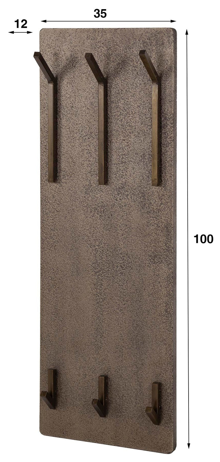 Davidi Design Ferro Brons Kapstok 2x3 Haken Hoog