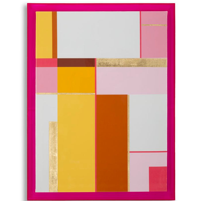 Print op gelakt canvas met acryl frame cm 60x3,3x80