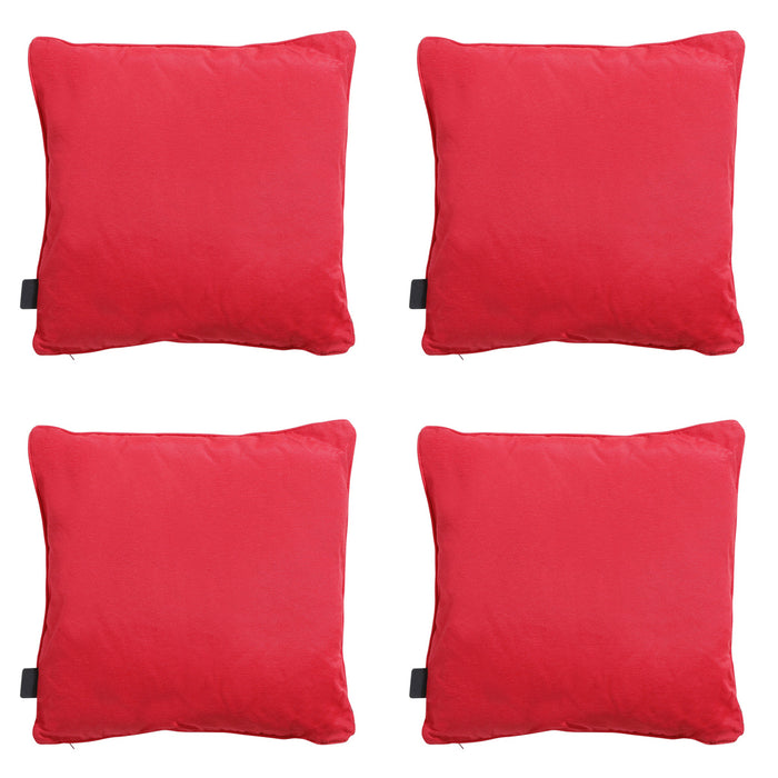 Madison -  Sierkussen Panama red - Ca. 60x60 cm - Set van 4