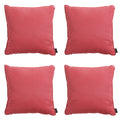 Madison -  Sierkussen Panama brick red - Ca. 60x60 cm - Set van 4