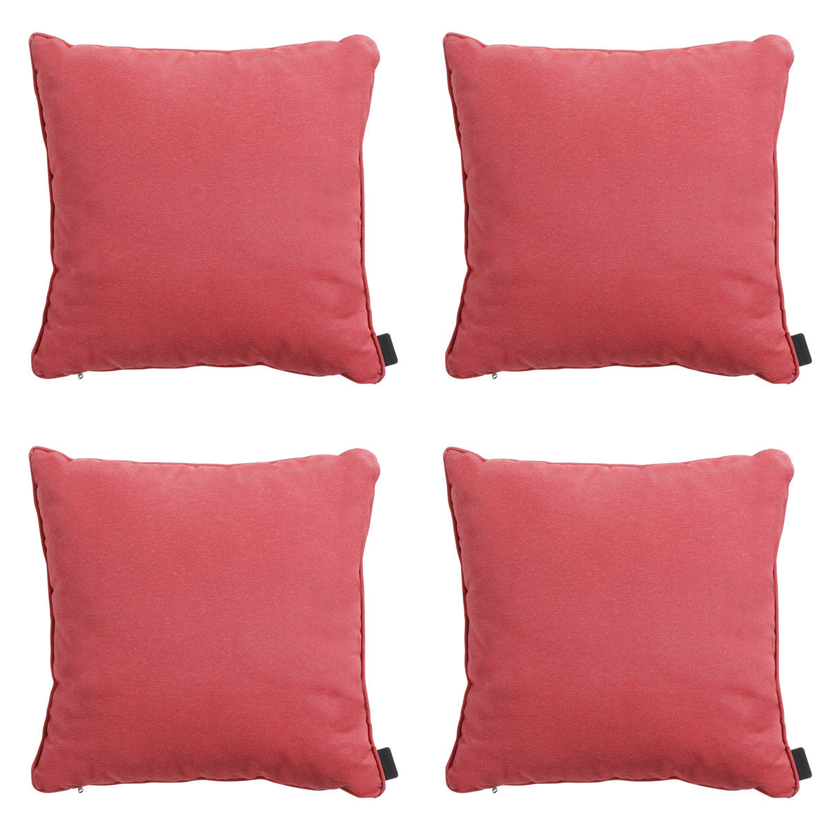 Madison -  Sierkussen Panama brick red - Ca. 60x60 cm - Set van 4
