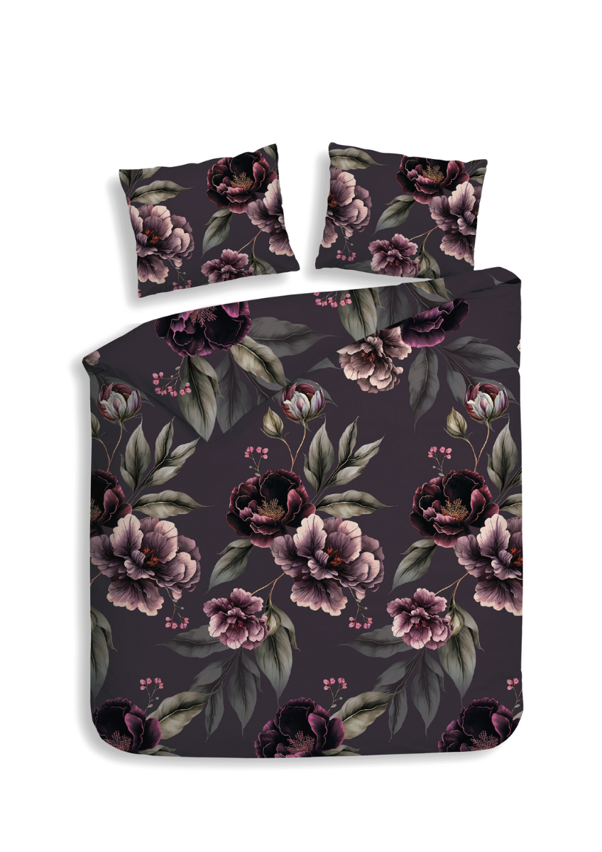 Heckett Lane Dekbedovertrek Flanel Romee - purple