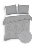 Zo Home Dekbedovertrek Katoen Velluto - lava grey