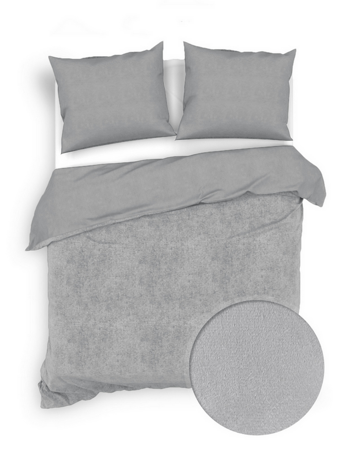 Zo Home Dekbedovertrek Katoen Velluto - lava grey