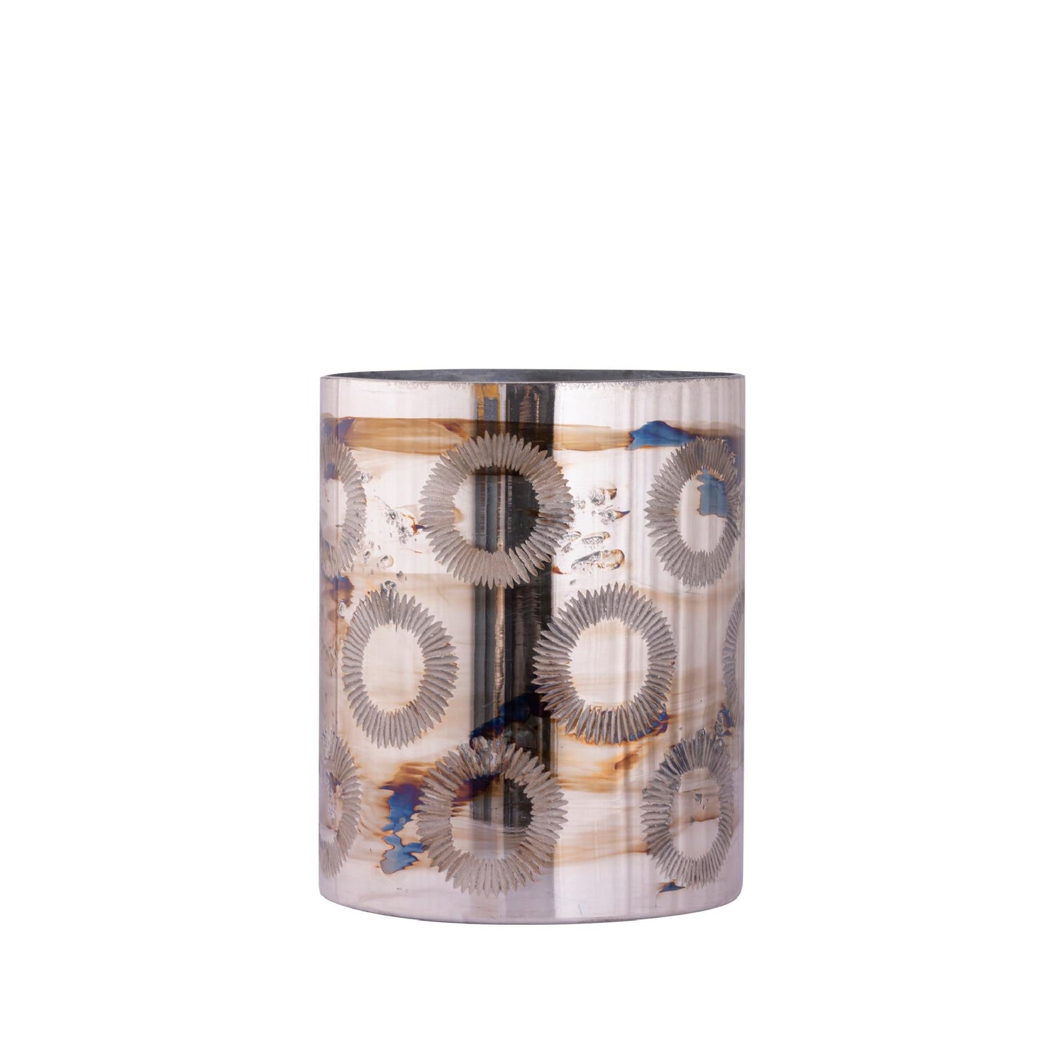 PTMD Windlicht Karga - 20x20x24 cm - Glas - Messing