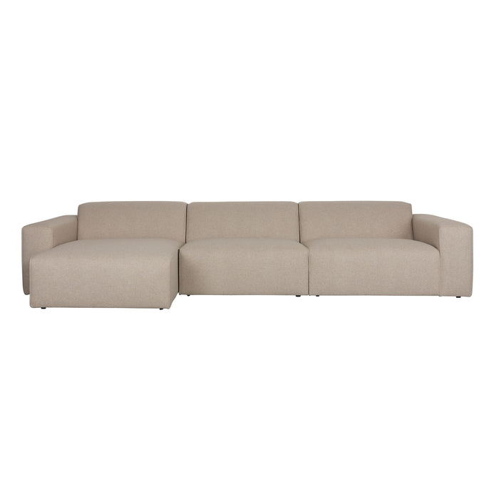 Zuiver Sofa Milka 4,5-zitsbank Chaise longue Links Cappuccino - Beige