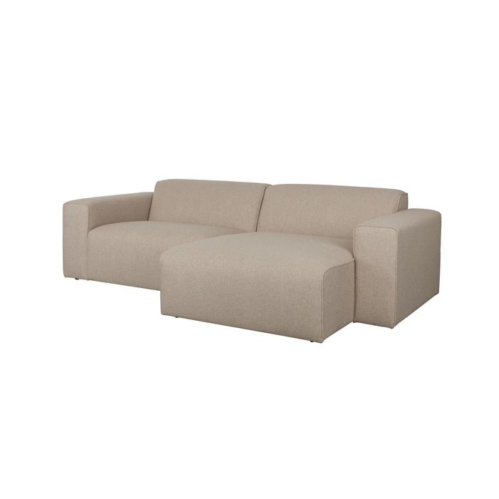 Zuiver Sofa Milka 3-zitsbank Chaise longue Rechts Cappuccino - Beige
