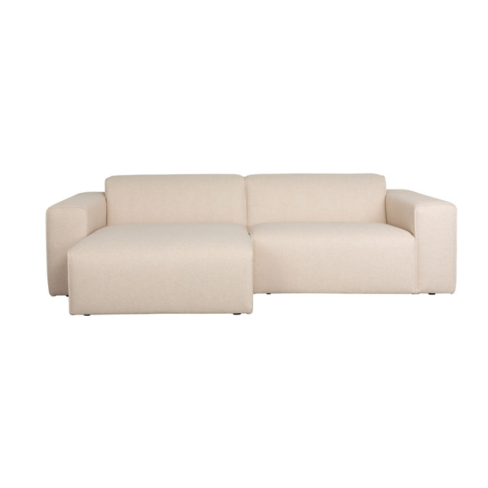 Zuiver Sofa Milka 3-zitsbank Chaise longue Links Zand - Crème