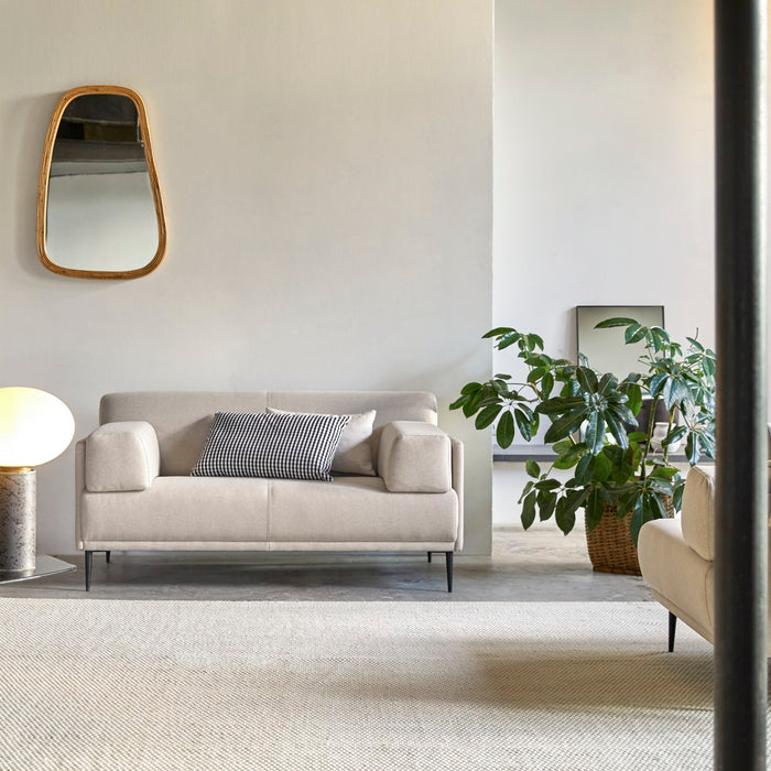 Tikamoon - Finn - Stoffen 2-3-zitsbank, ecru