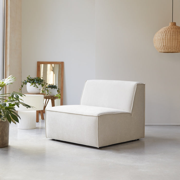 Tikamoon - Modulaire loungestoel Dario in beige stof