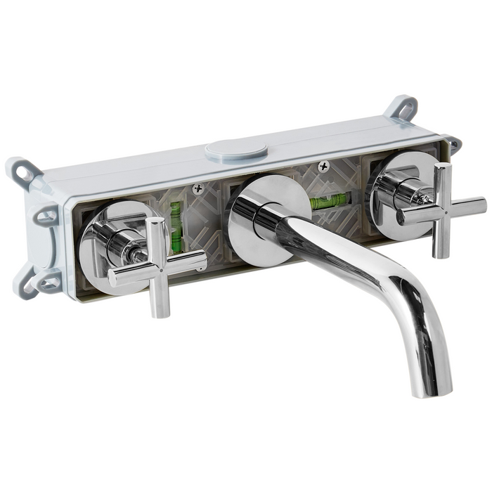 Beliani - KAIETEUR - Wandgemonteerde mengkraan - Zilver - Messing