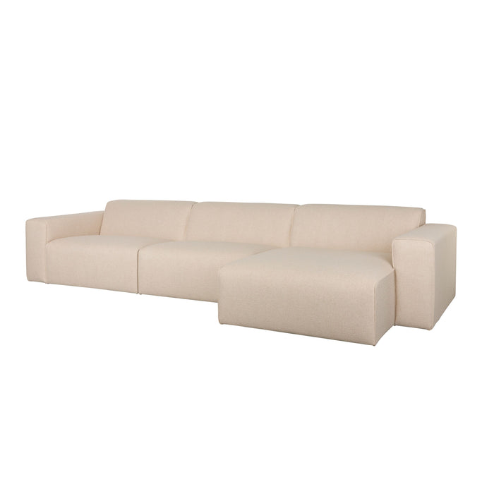 Zuiver Sofa Milka 4,5-zitsbank Chaise longue Rechts Zand - Crème