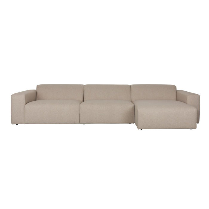 Zuiver Sofa Milka 4,5-zitsbank Chaise longue Rechts Cappuccino - Beige