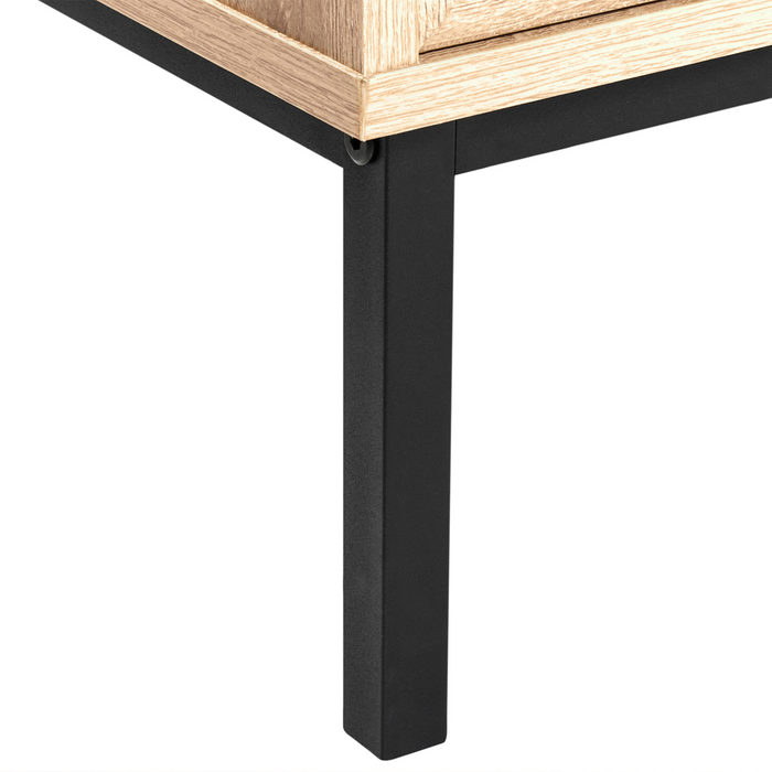 Beliani-ROSELL-Staande wastafelkast 2 deuren-Lichthout-Vezelplaat