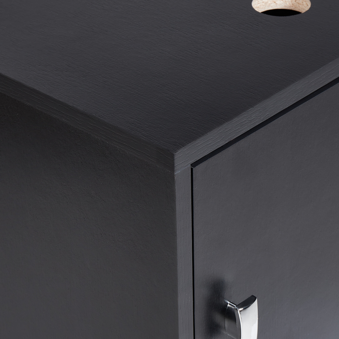 Beliani - LIMERIA - Wastafelkast - Zwart - Vezelplaat