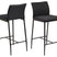 Giga Living - Barstoel Grijs Stof - Zithoogte 67cm - Grondal - Set van 2