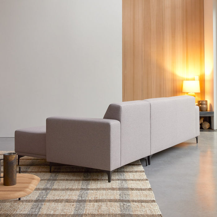 Tikamoon - Lars - Hoekbank rechts in grijze stof 300 x 150 cm