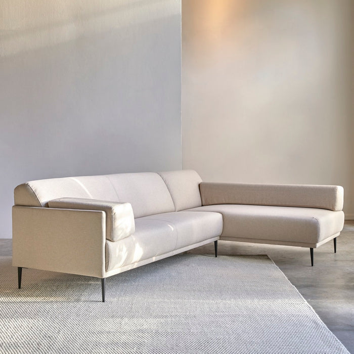 Tikamoon - Finn - Hoekbank rechts in ecru stof 270 x 180 cm