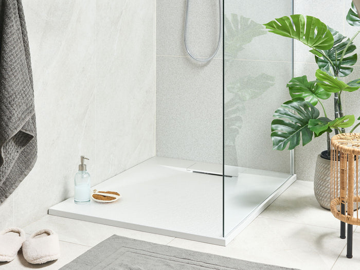 Beliani-AZZURRO-Douchebak-Wit-100 x 80 x 3 cm-SMC (kunststof)