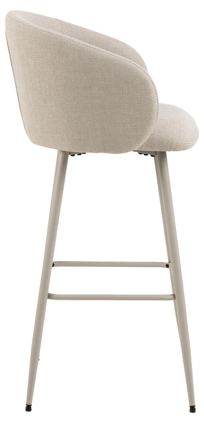 Giga Living - Barkruk - Beige Stof - Zithoogte 78cm - Skive - Set van 2