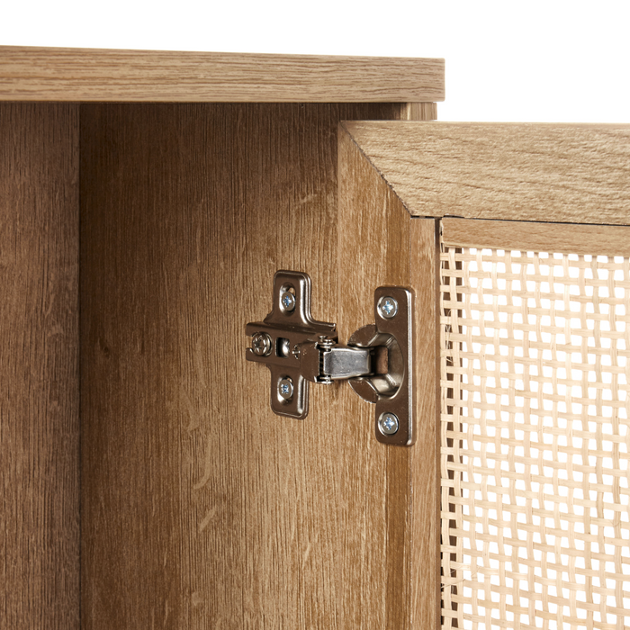 Beliani-ROSELL -Badkamer wandkast-Lichthout-40 x 60 cm-Vezelplaat