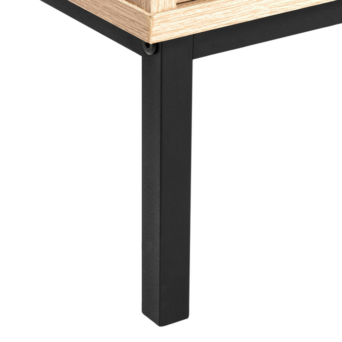 Beliani-ROSELL-Staande badkamerkast-Lichthout-40 x 92 cm-Vezelplaat