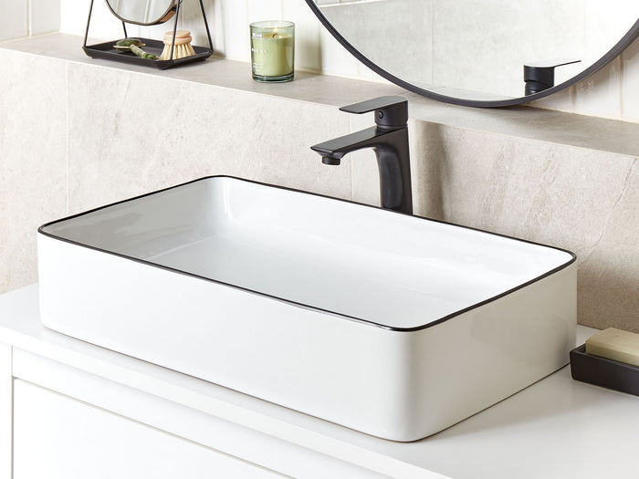 Beliani - XERT - Wastafel - Wit - 61 x 35 cm - Keramiek