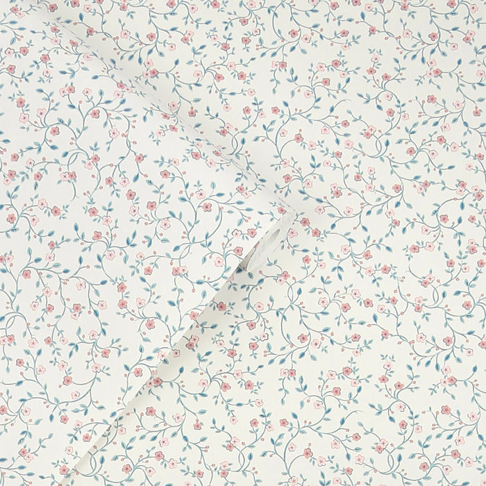 Laura Ashley Belncow Sprig Behang - Bloemen - 10mx52cm - Blauw