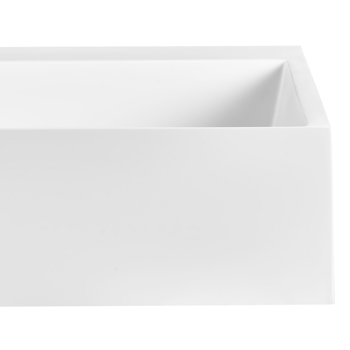 Beliani-QUENKO-Dubbele wastafel-Wit-120 x 46 cm-Mineraalgietwerk