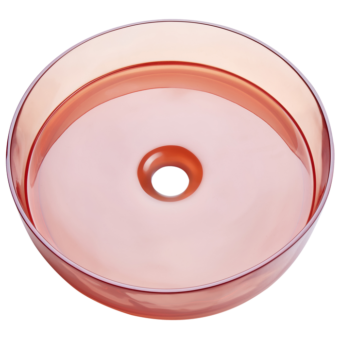 Beliani - TOLOSA - Wastafel - Lichtrood - Solide ondergrond