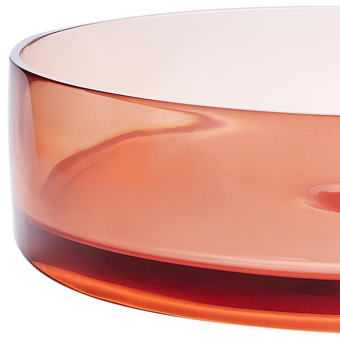 Beliani - TOLOSA - Wastafel - Lichtrood - Solide ondergrond