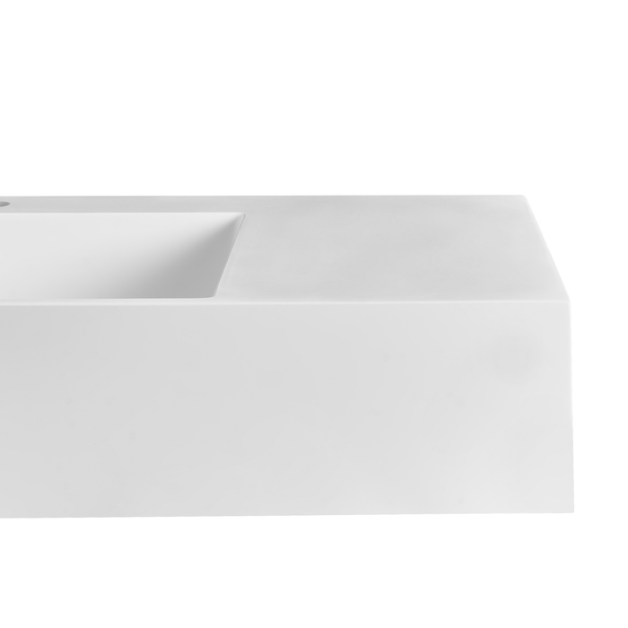 Beliani - CUSCO - Wastafel - Wit - 75 x 43 cm - Mineraalgietwerk