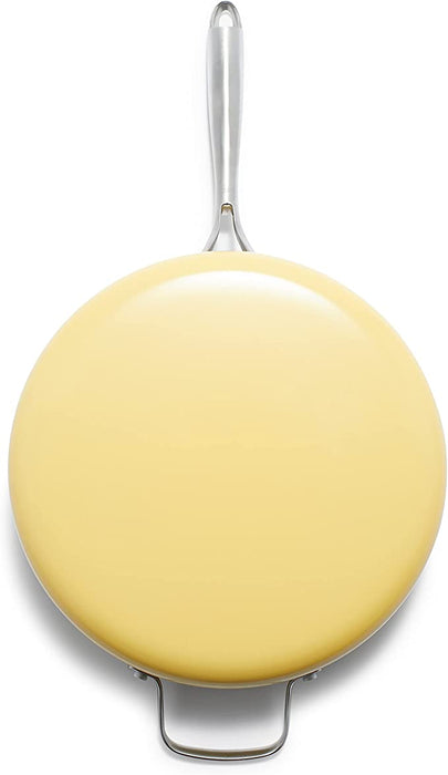 GreenLife Artisan Yellow hapjespan 30cm - 4.8l - met deksel - PFAS-vrij - Keramische antiaanbaklaag - Inductie- en vaatwassergeschikt - Ovenbeste