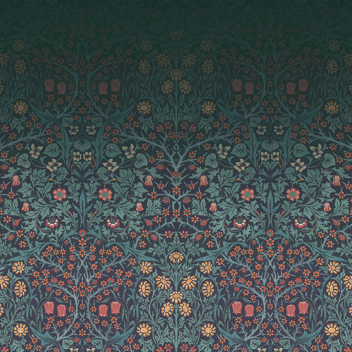 William Morris at Home Fotobehang Blackthorn Navy
