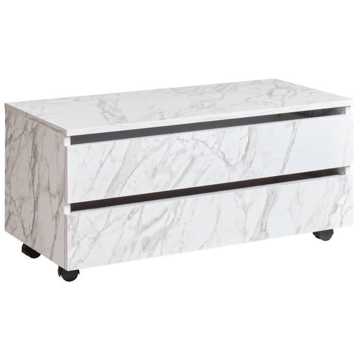 Beliani - TERESINA - Badkamerkast op wieltjes - Wit - MDP