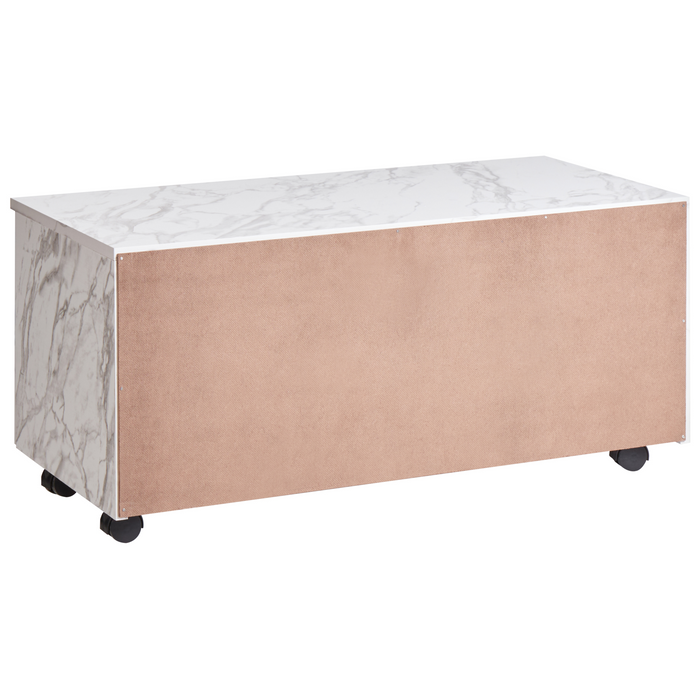 Beliani - TERESINA - Badkamerkast op wieltjes - Wit - MDP