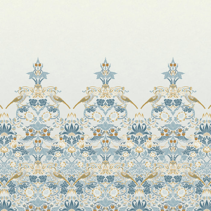 William Morris at Home Fotobehang Strawberry Thief Soft Blue